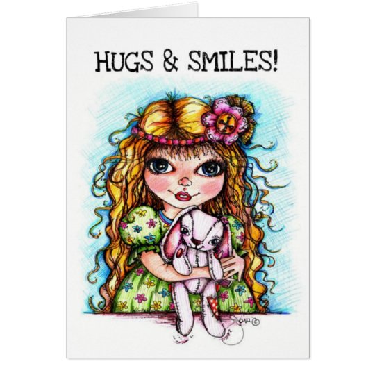 Bunny Hugs and Smiles Greeting Card