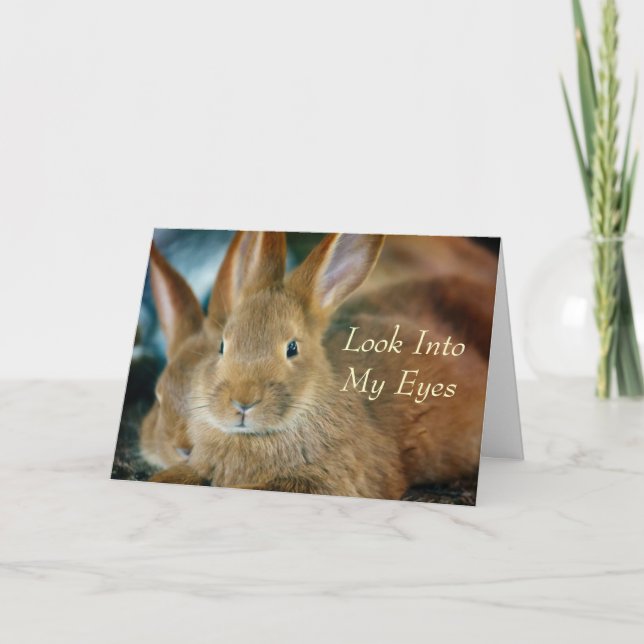 Bunny Hypnotist Easter Card (Front)