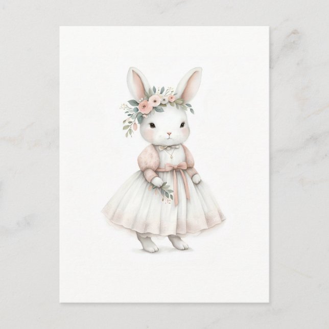 Bunny in a Dress Postcard (Front)