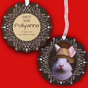 Bunny in a Hat Tree Decoration Card