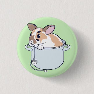 Bunny in a Stew!  3 Cm Round Badge