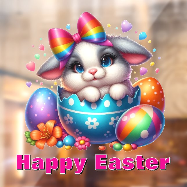 Bunny in Egg Shell With Colourful Easter Eggs (Sheet 2)