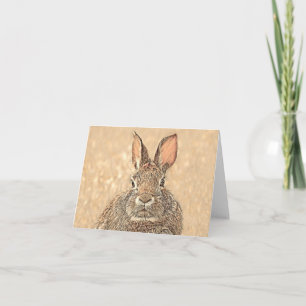 Bunny in Pink - Blank Greeting Card