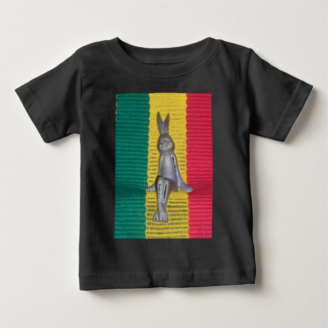 Bunny in Rasta Colours: A Touch of Groovy Baby T-Shirt (Front)