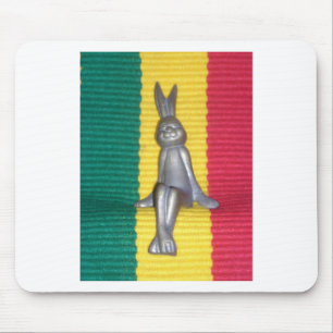 Bunny in Rasta Colours: A Touch of Groovy Mouse Pad