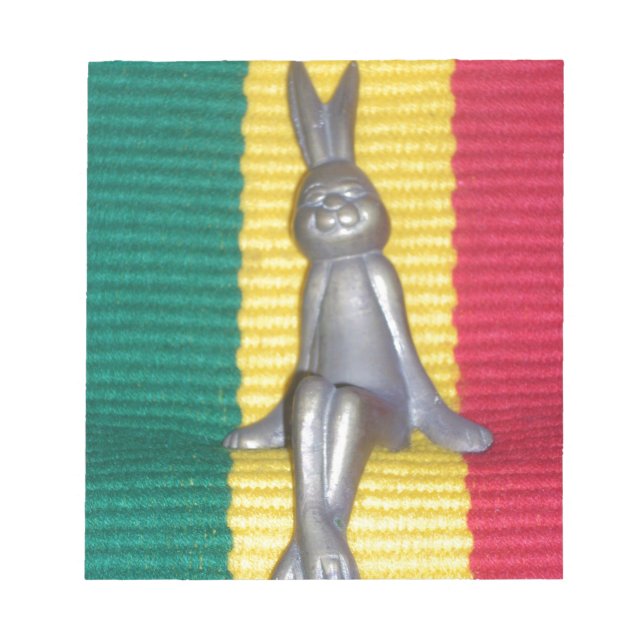 Bunny in Rasta Colours: A Touch of Groovy Notepad (Front)