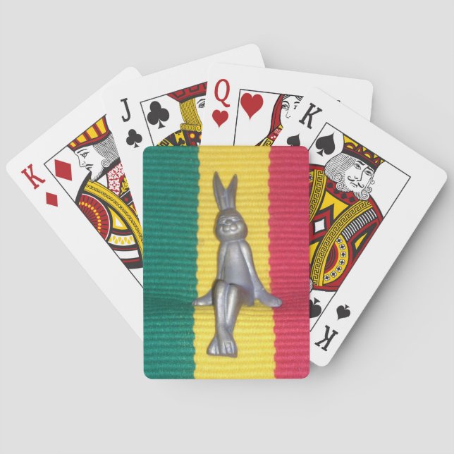 Bunny in Rasta Colours: A Touch of Groovy Playing Cards (Back)
