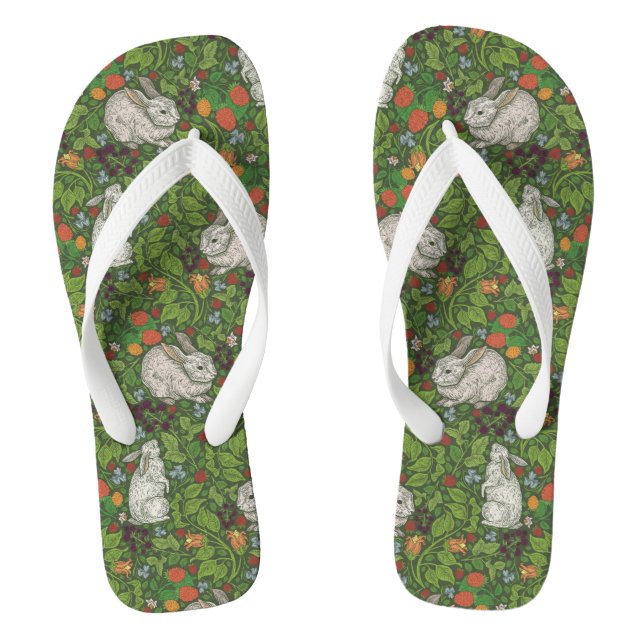 Bunny in the Briar Patch Chintz Thongs (Footbed)