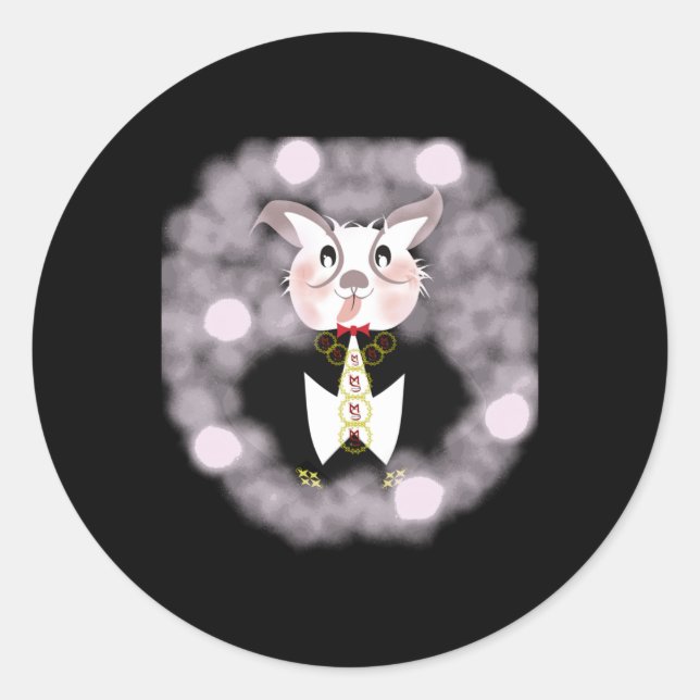 Bunny In The Clouds Sticker  (Front)