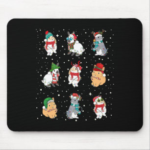 Bunny In Xmas Lights Funny Rabbit Lover Christmas  Mouse Pad