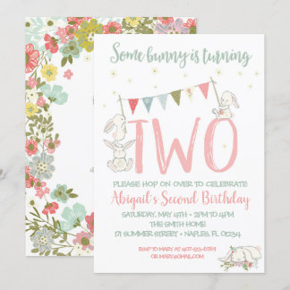 Bunny Invitation, Bunny Birthday Invitation