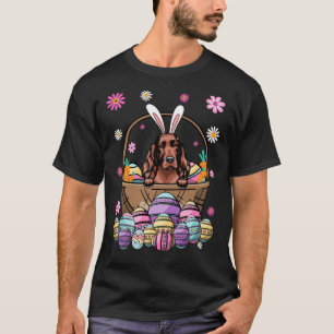 Bunny Irish Setter Dog Happy Easter Day Lover Egg T-Shirt