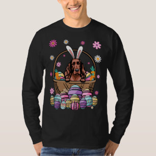 Bunny Irish Setter Dog Happy Easter Day Lover Egg T-Shirt