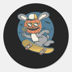 Bunny Jump Skate Classic Round Sticker