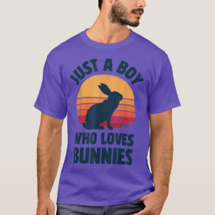 Bunny Just A Boy Who Loves Bunnies Men Retro Vinta T-Shirt