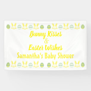 Bunny Kisses & Easter Wishes Baby Shower Banner