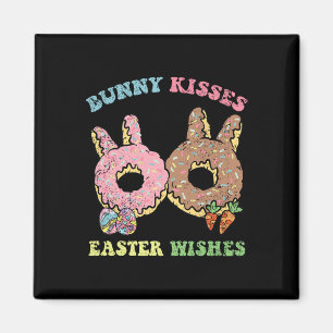 Bunny Kisses Easter Wishes Bunny Doughnut Egg Hunt Magnet