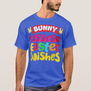 Bunny Kisses & Easter Wishes Cute Happy Easter Day T-Shirt