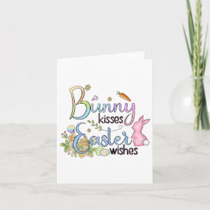 Bunny Kisses Easter Wishes Tee Gift Card
