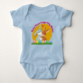 Bunny Kisses & Egg-citing Wishes Baby Bodysuit