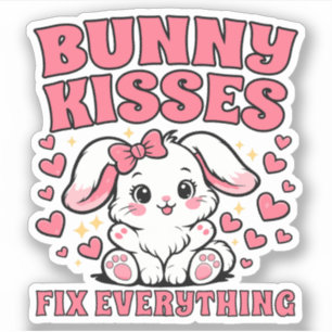 Bunny Kisses Fix Everything - Cute Bunny Design