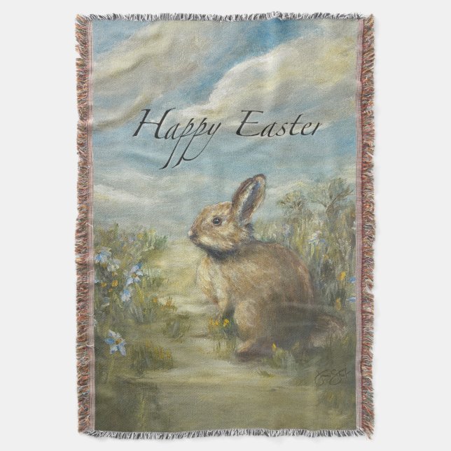 Bunny Lane EASTER Throw Blanket (Front Vertical)