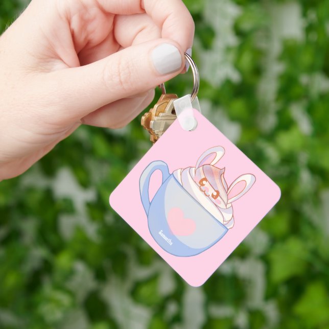 Bunny Latte With Cinnamon Key Ring (Hand)