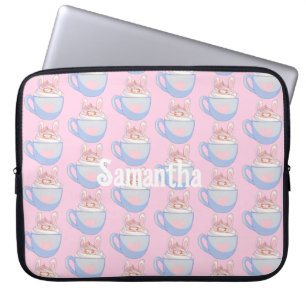 Bunny Latte With Cinnamon Laptop Sleeve