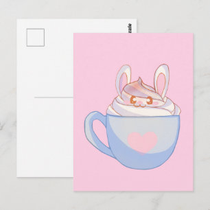 Bunny Latte With Cinnamon Postcard