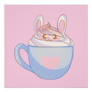 Bunny Latte With Cinnamon Poster