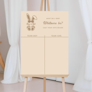 Bunny Light Beige Gender Reveal Boy or Girl Chart