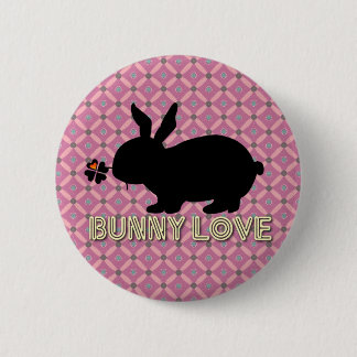 Bunny Love Botton 6 Cm Round Badge