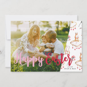 Bunny Love Easter Photo Collage Card
