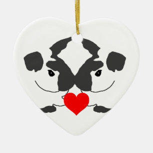 Bunny Love Heart Ornament