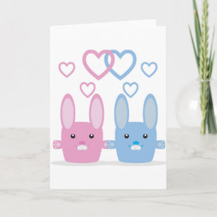 Bunny love holiday card