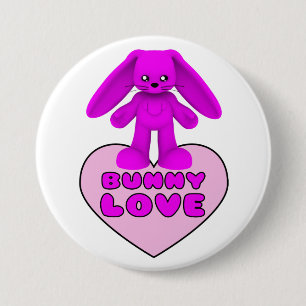 Bunny Love Pink Rabbit Cute 7.5 Cm Round Badge