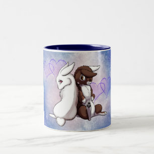 Bunny Love Two-Tone Coffee Mug
