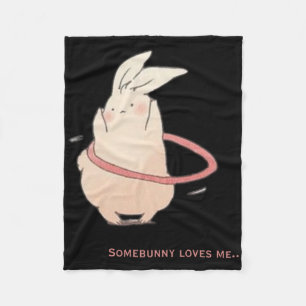 Bunny Lovers Tee. Sticker Fleece Blanket