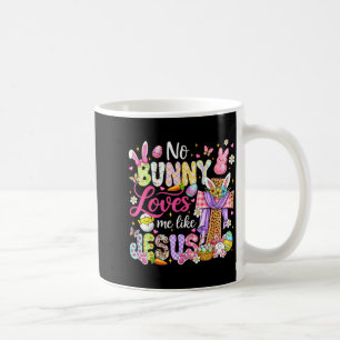 Bunny loves like jesus easter christian kids women coffee mug