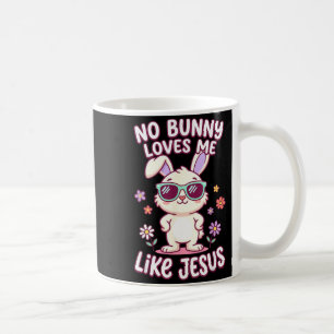 Bunny loves me like jesus easter christian bible coffee mug