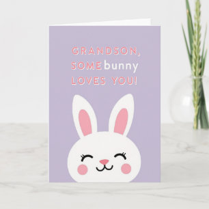 Bunny Loves You Faux Gold Foil Card