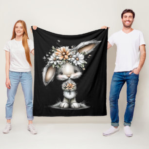 Bunny loves you fleece blanket
