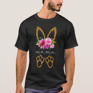 Bunny Mama Leopard Easter For Men Women T-Shirt
