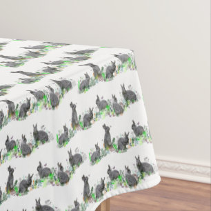 Bunny Meadow Tablecloth (choose colour)
