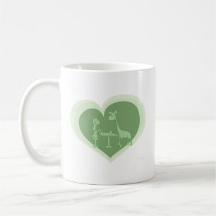 Bunny Meets Giraffe, Cafe Coffee Mug