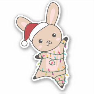 Bunny Merry Christmas Winter Animals Rabbits