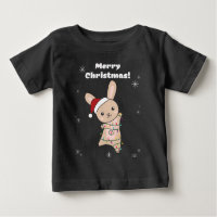 Bunny Merry Christmas Winter Animals Rabbits Baby