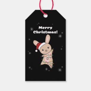 Bunny Merry Christmas Winter Animals Rabbits Gift  Gift Tags