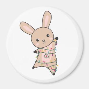 Bunny Merry Christmas Winter Animals Rabbits Magnet