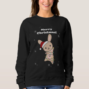 Bunny Merry Christmas Winter Animals Rabbits Sweat Sweatshirt